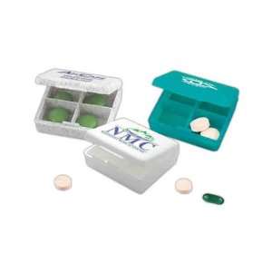  Four A Day   Pill box with four compartments in a compact size 