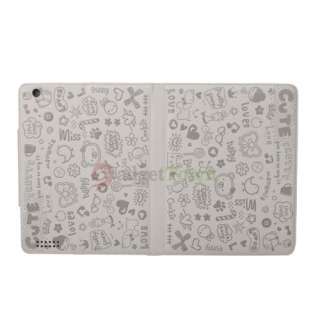 Cute Little Witch Leather Smart Case Cover Stand for iPad 2 Grey 