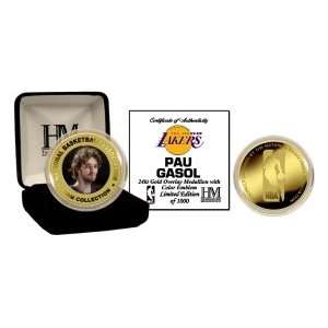 Pau Gasol 24KT Gold and Color Coin 