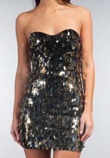 NEW LAROK Shimmy Ombre Sequin Glitter Top Dress S $400  