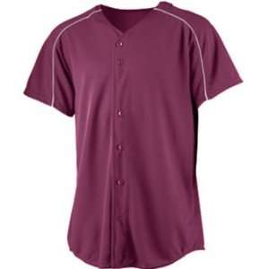   Front Custom Baseball Jerseys MAROON/ WHITE AL