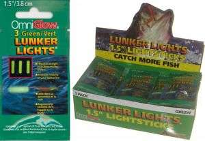 75) OMNIGLOW 1.5 Lunker Lights Fishing Light Sticks  