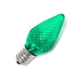  Commercial Grade LED C7 Green Bulbs   Box of 25
