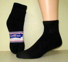 Mens diabetic quarter socks black size 13 15 12 pair  