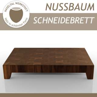 PROFI Schneidbrett Holz, Nussbaum Hirnholz (Hackbrett, Hackblock 