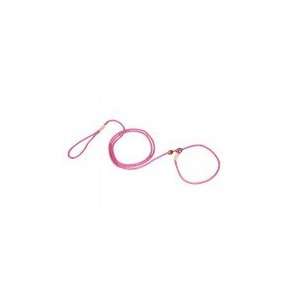   Braided Nylon Slip Leash With Stop 6mm X 6 Hot Pink