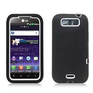  Black White Double Layer Hybrid Case Heavy Duty Cover for 