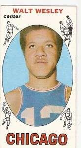 1969 70 Walt Wesley Topps Basketball Trading Card #22  