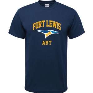 Fort Lewis College Skyhawks Navy Youth Art Arch T Shirt  