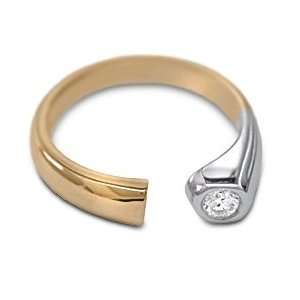  .14CT Round Bezel Set Ladies 14KT Ring Jewelry