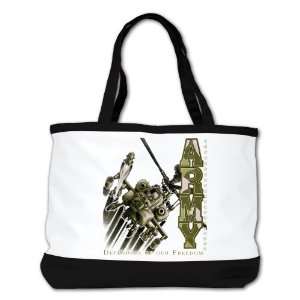 Shoulder Bag Purse (2 Sided) Black Army US Military Defenders Of Our 