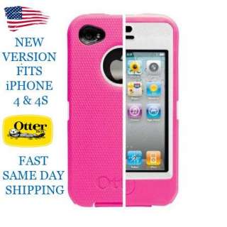 OtterBox Defender Series Pink Case for Apple iPhone 4 4S w/ Clip 