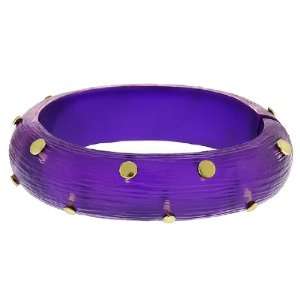   Side Magnetic Hinge Closure Studded Gold Cuff Bangle Bracelet Jewelry