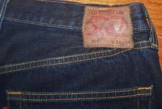 Levis 501 red line selvedge denim jeans dark indigo sz 32 x 34  