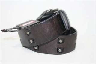 Levis Mens Rivet Bridle Black Genuine Leather Belt 11LV02V8 S M L XL 
