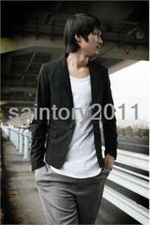 New Fashion Stylish Mens Slim Fit Casual One Button Suit Blazers Coat 