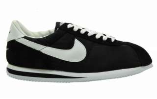 Nike Cortez Basic Nylon 06 Black White 302144 012 Classic Running Men 