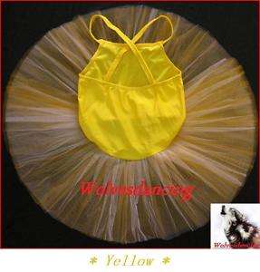 Yellow Girls Tutu Ballet Leotards Dress Size 7 8  