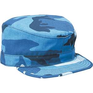 SKY BLUE CAMOUFLAGE Army Patrol Field BDU Fatigue CAP  