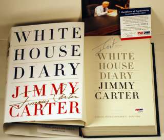 JIMMY CARTER SIGNED WHITE HOUSE DIARY BOOK PSA COA VIDEO PROOF 1ST/1ST 