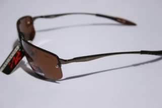 Pablo Zanetti Polarized Sunglasses Rimless Fishing BASS Brown 1.1mm 