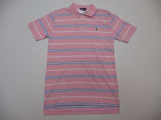 Polo Ralph Lauren Boys Sizes S(8) L(14 16) XL(18 20) Striped Pink Polo 