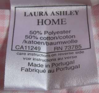 Laura Ashley Home Twin Duvet Pink Gingham Cover Shams  