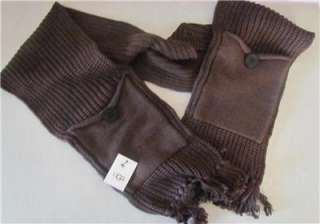 Ugg STOUT(D.Brown) Large Cardy Pocket Scarf $95  