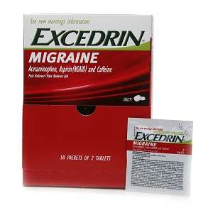 Excedrin Migraine Tablets, Pain Reliever 50 packs of two  
