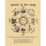 Wheel of the year Poster Wicca, HOO DOO, pagan  