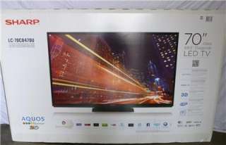 NEW SHARP LC 70C8470U 70 3D TV BUILT IN WIFI EDGE LIT LED AQUOMOTION 