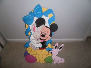 MICKEY MOUSE AND BUNNIE EASTER YARD LAWN ART DECORATION  