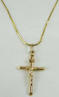 14K Yellow Gold Cross Pendant Necklace B&M Jewelers  