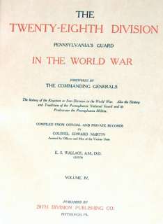 World War I 28th Division PA National Guard Deluxe  