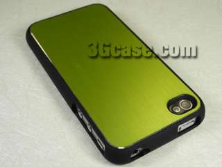 Brushed Green Aluminum 2Piece Case for iPhone 4 4G  