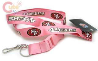 San Francisco 49ers Lanyard Key Chain ID Holder  Pink  