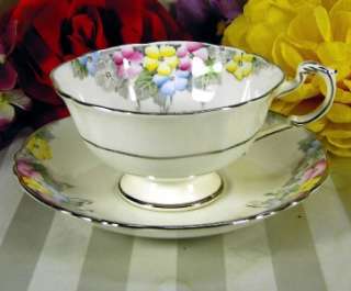 The cup and saucer are in excellent condition. No chips, cracks 