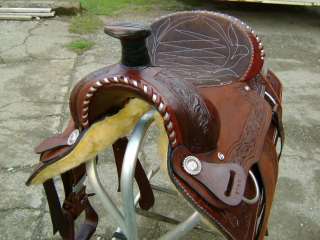   USED 16 S.DOLEIN WESTERN WADE ROPER ROPING LEATHER SHOW SADDLE  