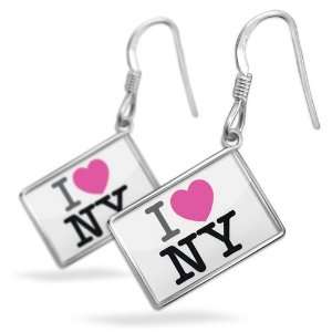 Ohrringe I Love NY, Ich Liebe New York Handmade 1979 Ohrring INC 