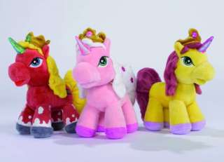Filly Unicorn Plüsch rosa, gelb, braun je 25 cm Einhorn 4006592575328 