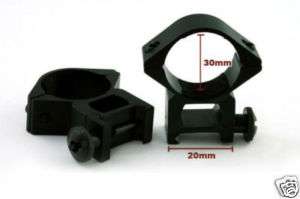 Pair of 30mm High Profile Scope Ring Mount 30 20H  