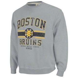 Boston Bruins Grey Team Classic Fleece Crewneck Sweatshirt 