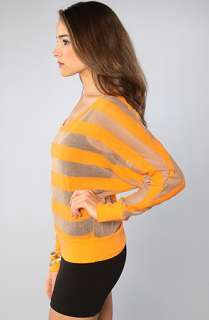 Alternative Apparel The Palm Canyon Sweater in Tangerine Stripe 