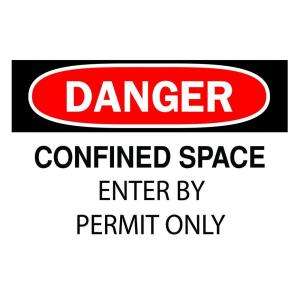 Brady 10 in. x 14 in. Plastic Confined Space Sign 22425 at The Home 