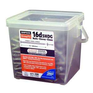 Simpson Strong Tie 5 Lb. Box of 16D HDG Nails 16D5HDG at The Home 