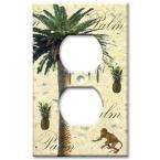 Art Plates Palm Tree   Oversize Outlet Cover