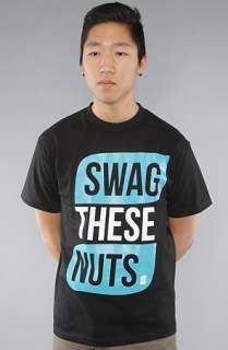 Beasted The Swag These Nuts Icon Tee in Black Teal White  Karmaloop 