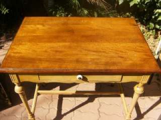 Vintage Desk Wooden Table with Drawer Detail on Legs  