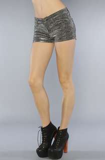 Tripp NYC The Metallic Shine On Short in Black and Silver  Karmaloop 