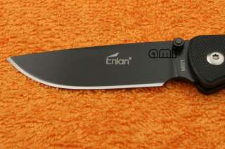 New Enlan G10 Handel Black Blade Folding Knife M021BG  